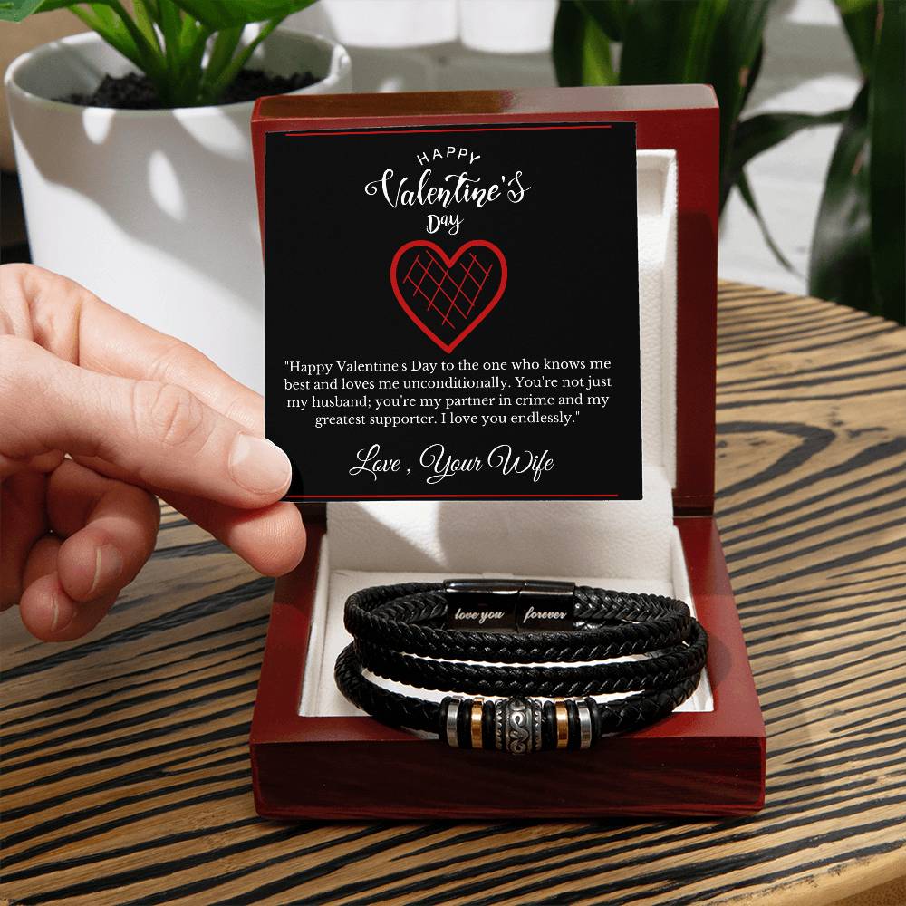 Valentines Day Gift for Husband-Love You Forever Bracelet