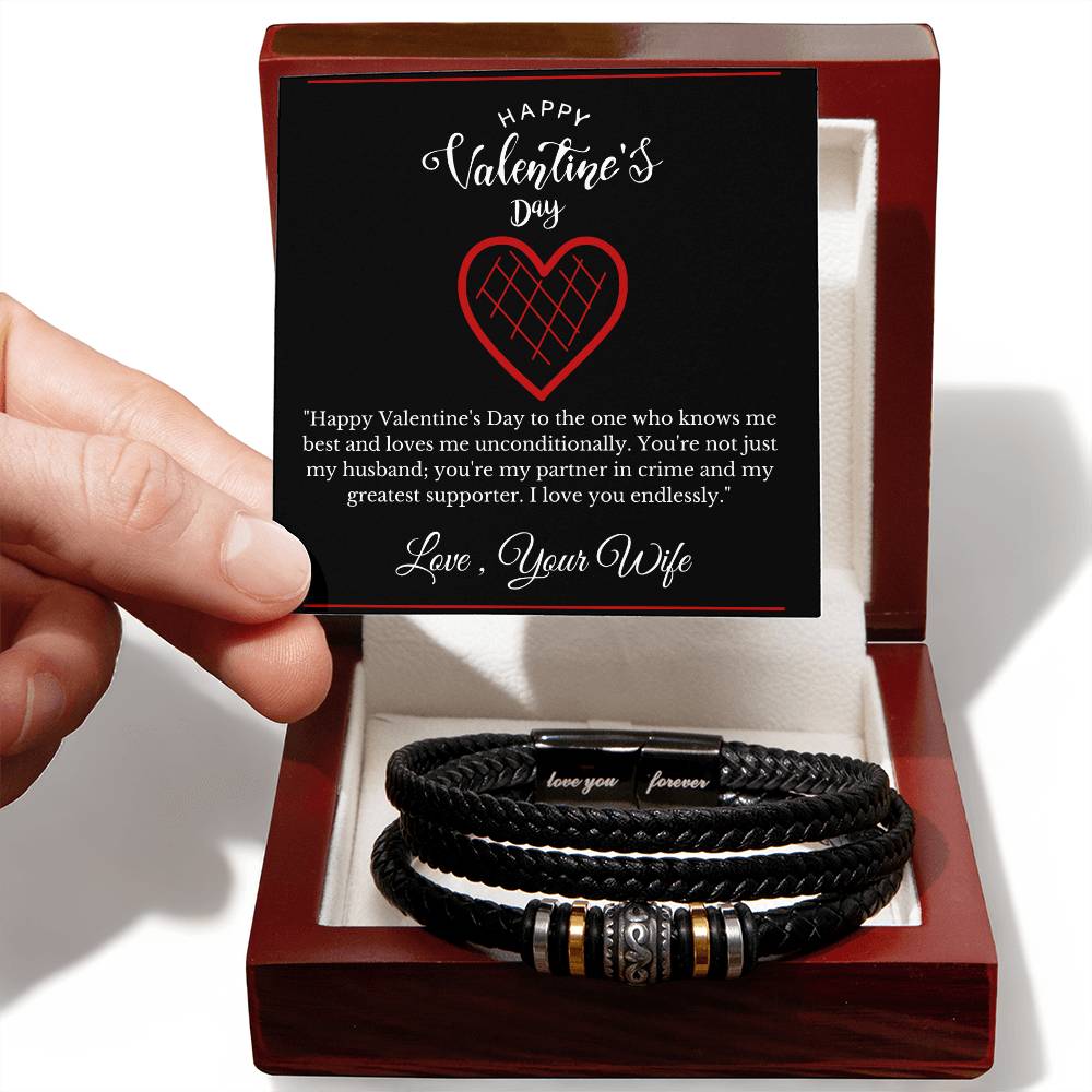 Valentines Day Gift for Husband-Love You Forever Bracelet