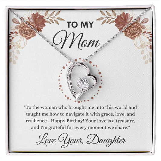 Gift for Mom- Birthday Forever Love Necklace