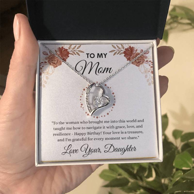 Gift for Mom- Birthday Forever Love Necklace