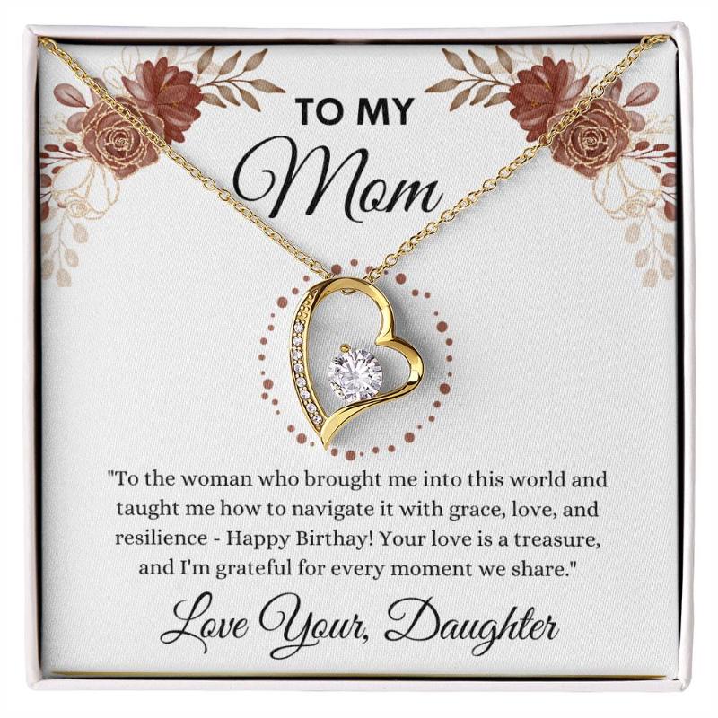 Gift for Mom- Birthday Forever Love Necklace