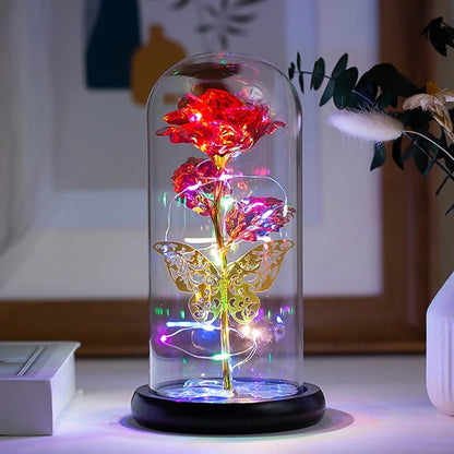 Eternal Blossom LED Butterfly Rose