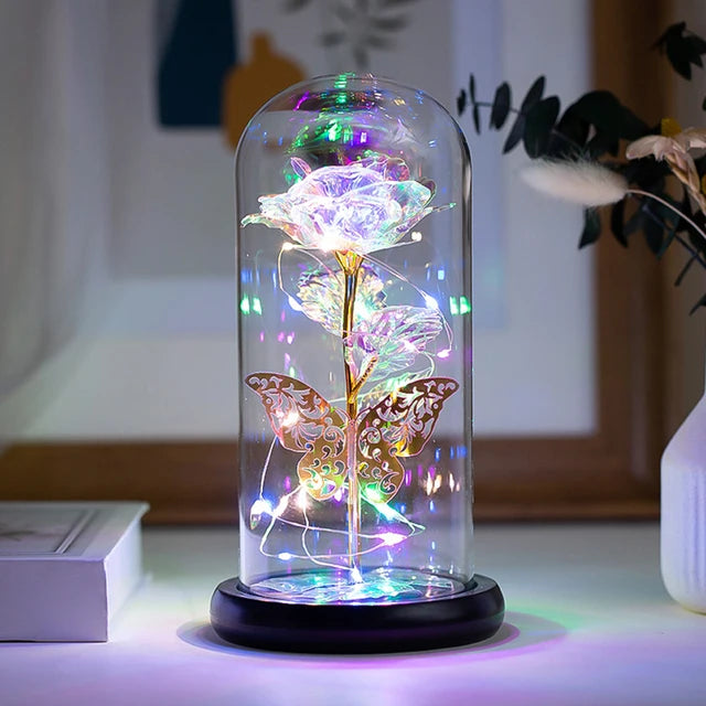 Eternal Blossom LED Butterfly Rose