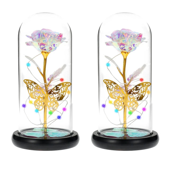 Eternal Blossom LED Butterfly Rose