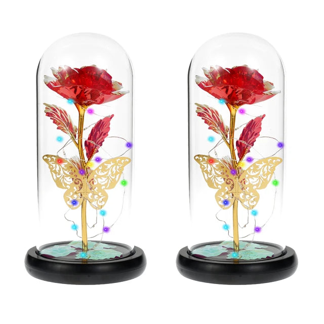 Eternal Blossom LED Butterfly Rose