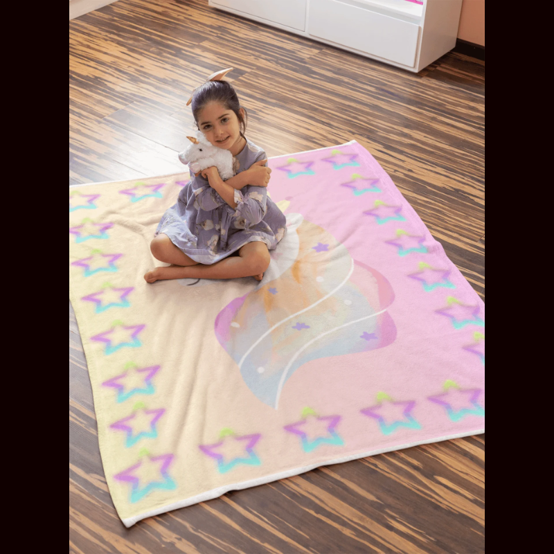 Cozy Unicorn- Fleece Blanket - 50x60